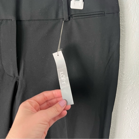 Loft Pants Women's 12P Petite Julie Trousers Bootcut Black NWT - Picture 4 of 6